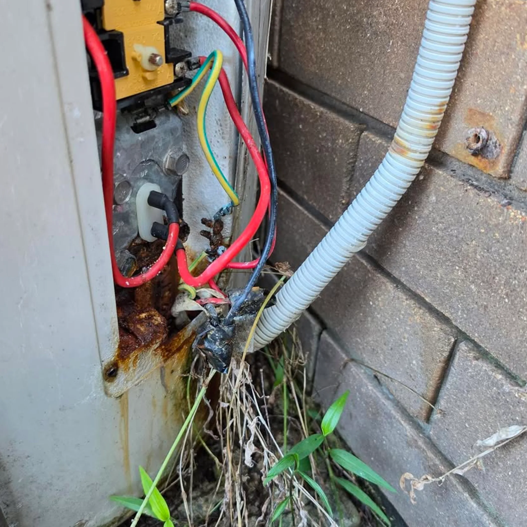 damaged wiring in hot water system repair